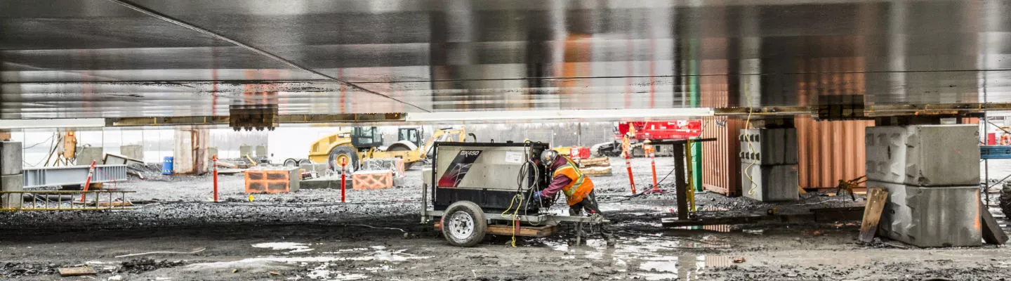 Portable Generator on Jobsite