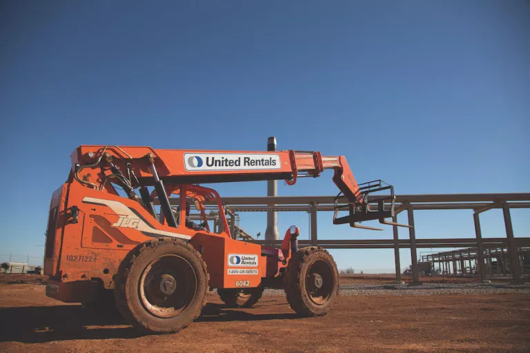 reach forklift at worksite