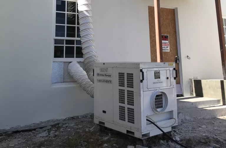 Air conditioner outside of house