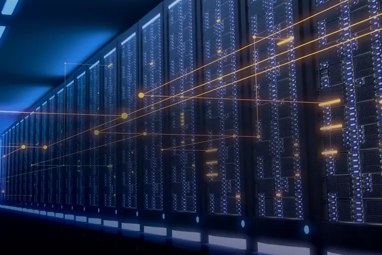 Servers in a data center.