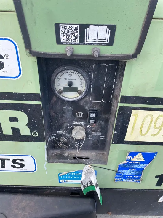 2019 Sullair 185DPQ-KU-T3 Air Compressor