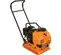 Orange Multiquip Mikasa vibratory plate compactor