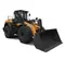 Orange and black CASE 5.0-5.9 yd. Wheel Loader