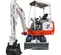 Red, white and black 4,200 lb. electric Mini Excavator