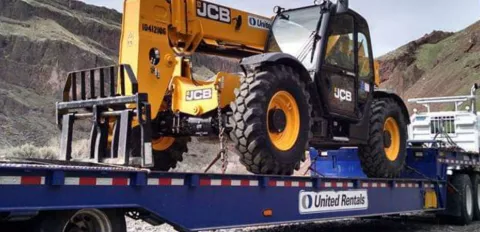 rough terrain forklift on truck