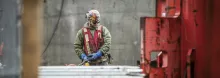 Electrician at jobsite