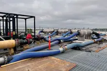 Flushing system on a rooftop