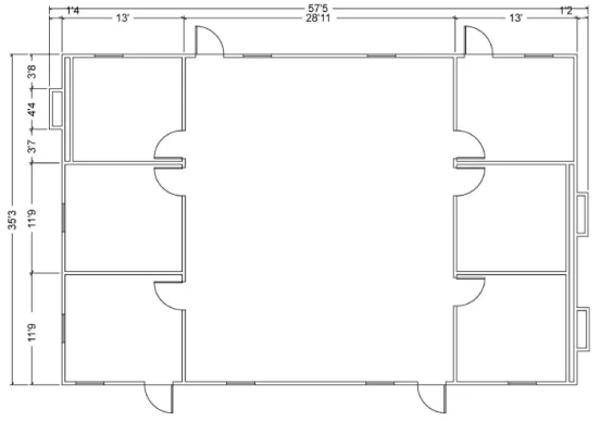 3-plex FAST building floor plan