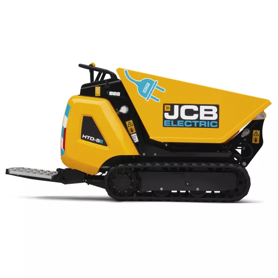 yellow JCB electric powered buggy