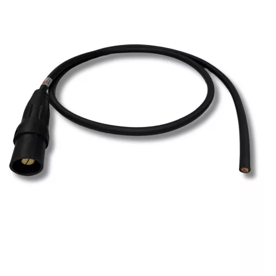 Black GENERGY Male Cable Tail, #2 100 Amp