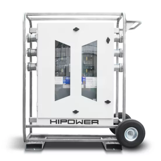 White and silver HIPOWER 600 Amp I-Line Power Distribution Panel