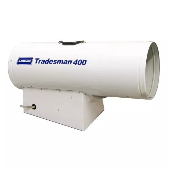 White LBWHITE Direct Heater, 400,000 BTU, Propane/Natural Gas Dual Fuel