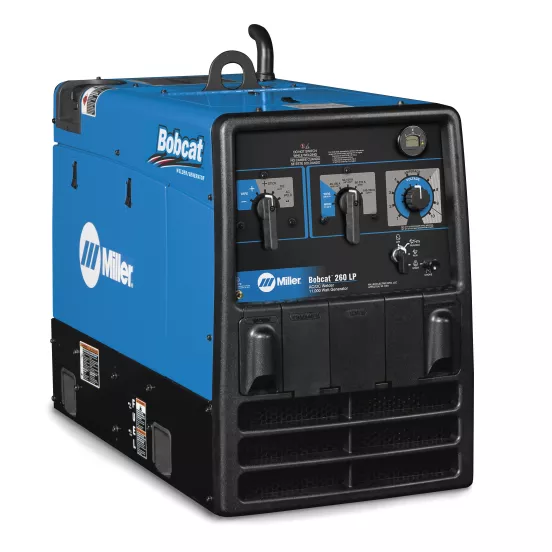 Blue and black MILLERELEC Arc Welder, Gas Powered, 250 amp