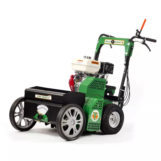 Green Billy goat Lawn Overseeder Power Rake
