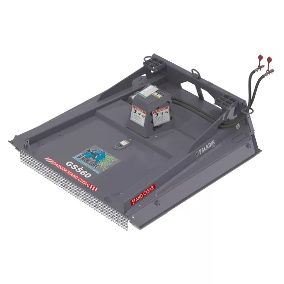 Gray PALADIN Brush Hog Mower Attachment for Skid Steer