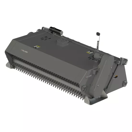 Gray Paladin Rock Rake Attachment for Skid Steer