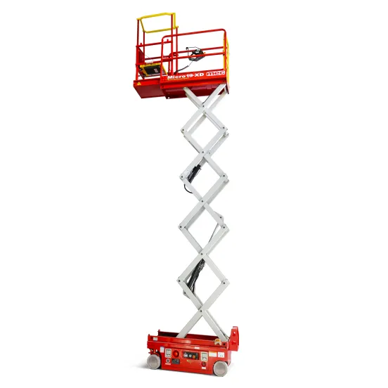 Red MEC electric scissor lift
