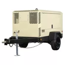 tan towable air compressor